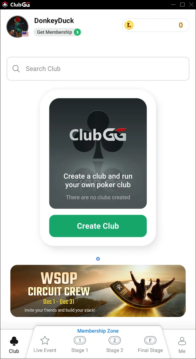 Find club